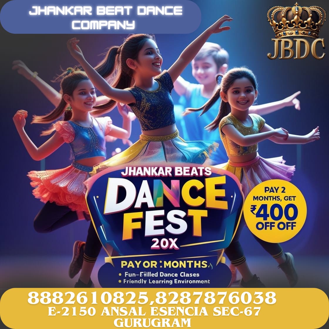 Jhankar Beats Dance Studio for Kathak Bollywood & Zumba | School Sector 67 Gurgaon