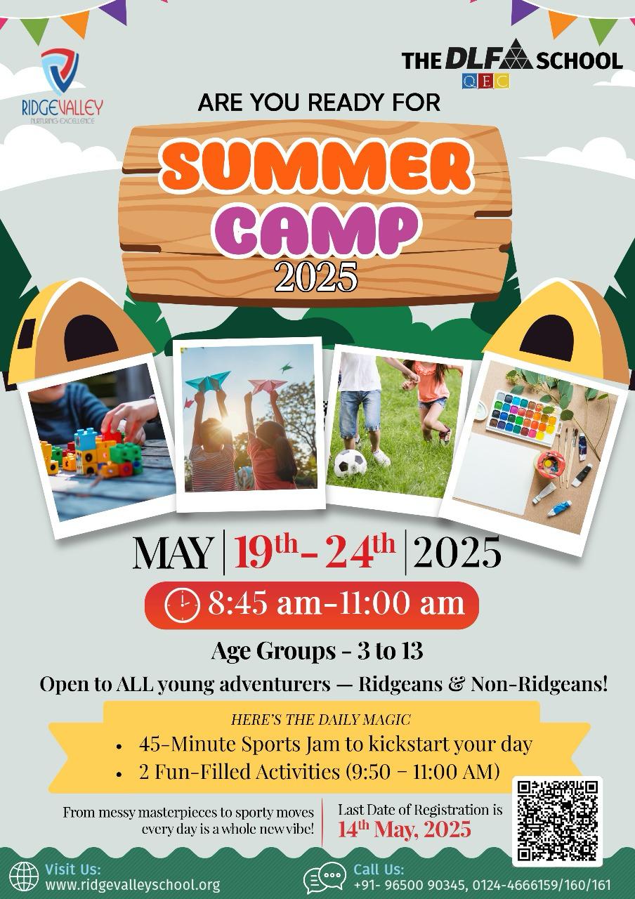 Summer Camp by Ridge Valley School (19 - 24 May) | DLF Phase 4 Gurgaon