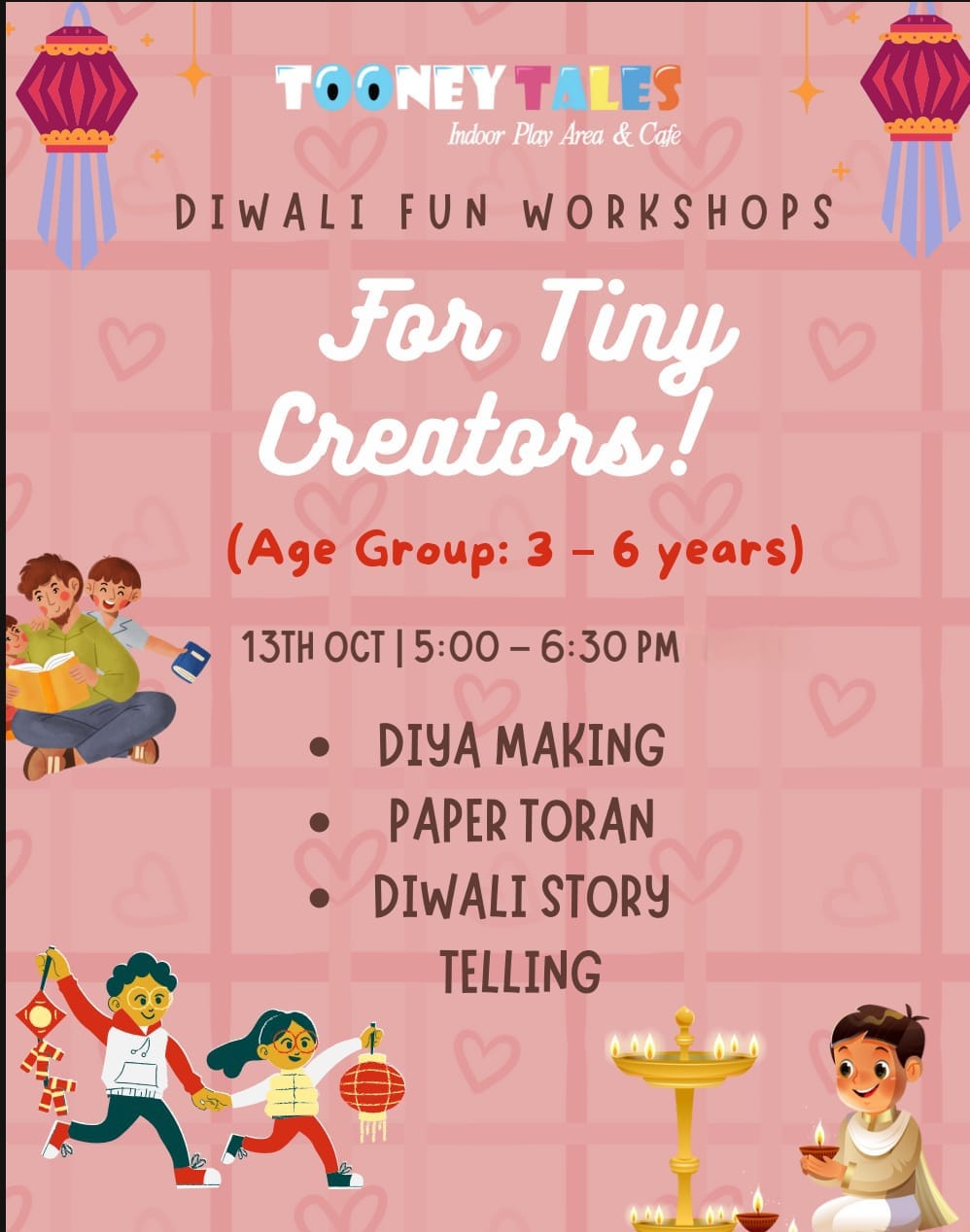 Diwali Fun Workshop at Tooney Tales 13 Oct | Sector 133 Noida
