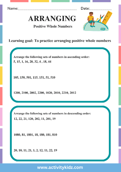 Math Sorting Numbers - ActivityKidz