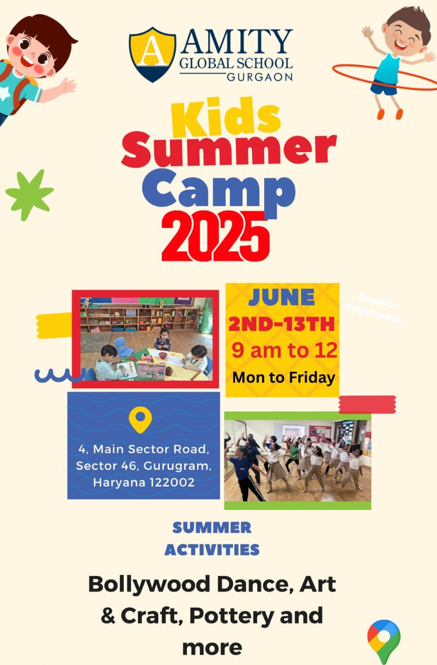 Kids Summer Camp by Amity Global School | Sector 46 Gurgaon