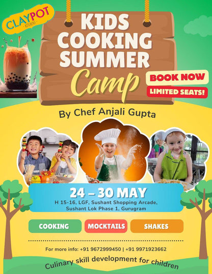 Kids Cooking Summer Camp by Claypot Kitchens (24 May - 30 May) | Sector 43 Gurgaon - ActivityKidz
