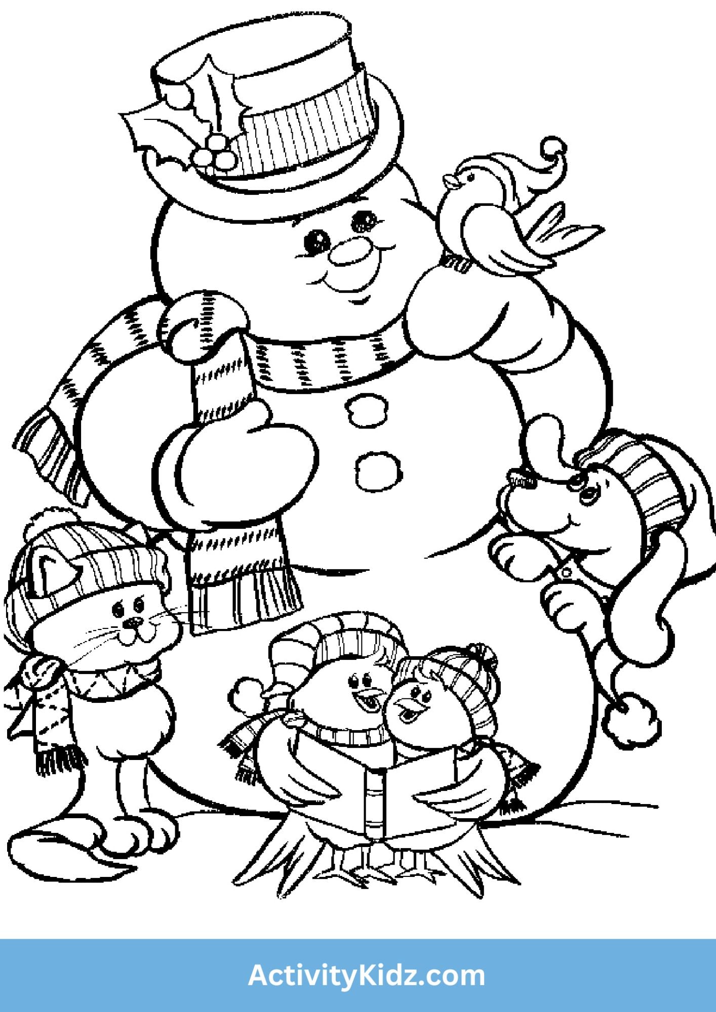 Christmas Wonderland Coloring Fun Worksheet