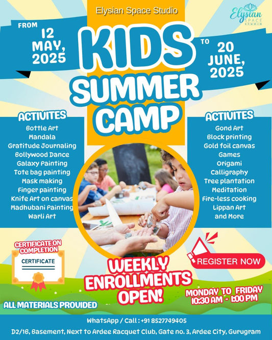 Kids Summer Camp by Elysian Space Studio (12 May - 20 Jun) | Sector 52 Gurgaon