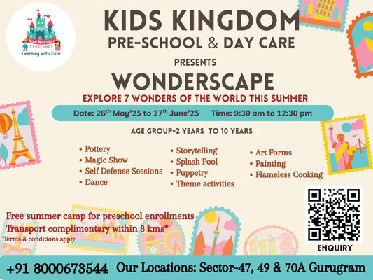 Wonderescape - Summer Camp by Kids Kingdom Preschool & Daycare (26 May - 27 Jun) | Sector 70A Gurgaon