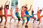 Group of kids practicing dance moves