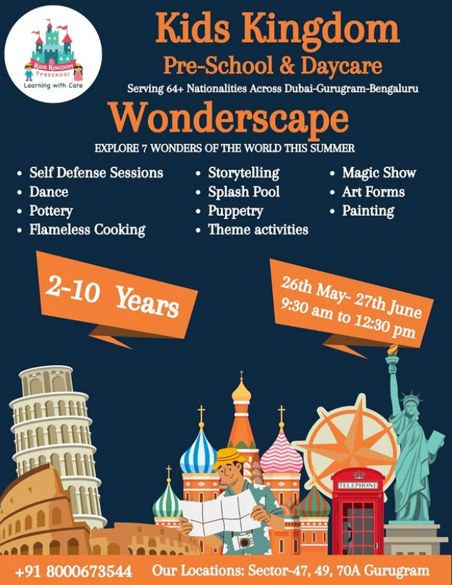 Wonderescape - Summer Camp by Kids Kingdom Preschool & Daycare (26 May - 27 Jun) | Sector 70A Gurgaon