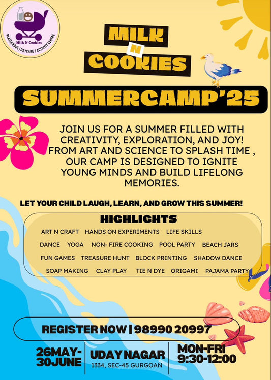 Summer Camp by Milk n Cookies Playschool & Daycare | Sector 45 Gurgaon