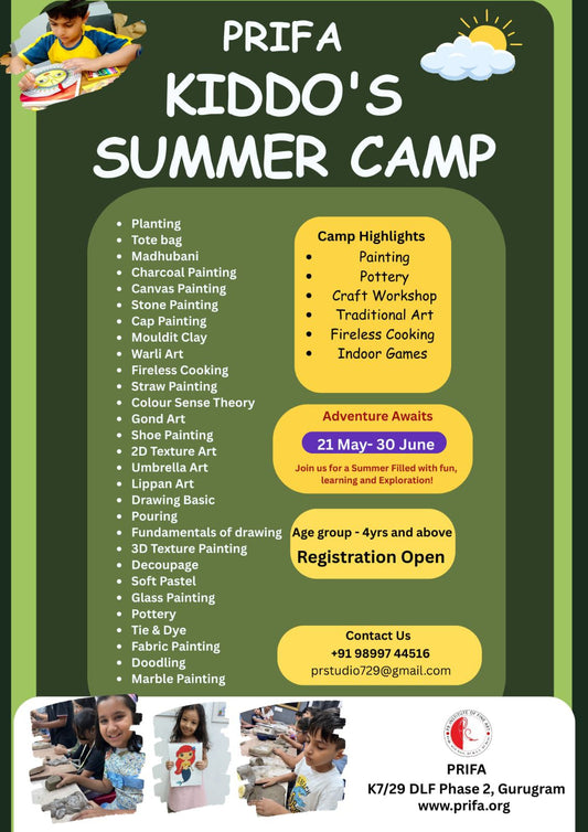 PRIFA Kiddo's Summer Camp (21 May - 30 Jun) | Heritage City Sector 25 Gurgaon