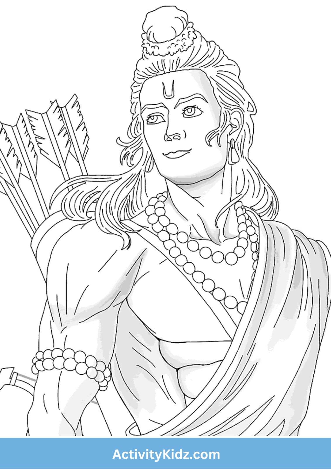 Lord Ras Coloring Pages Lord Rama – Brave Warrior Coloring Page- Download FREE Printable ...