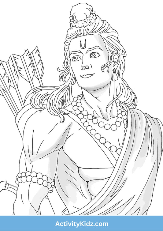 Lord Rama – Brave Warrior Coloring Page