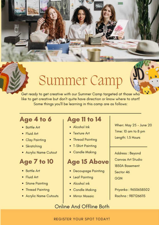 Summer Camp by Beyond Canvas Art Studio (25 May - 20 June) | Sector 46 Gurgaon