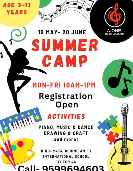 Summer Camp by A One Music Academy (26 May - 27 Jun) | Sector 46 Gurgaon
