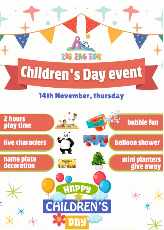 Children’s Day By Zig Zag Zoh | Indoor Play Area | Opposite Dt Mega Mall Gurgaon - ActivityKidz