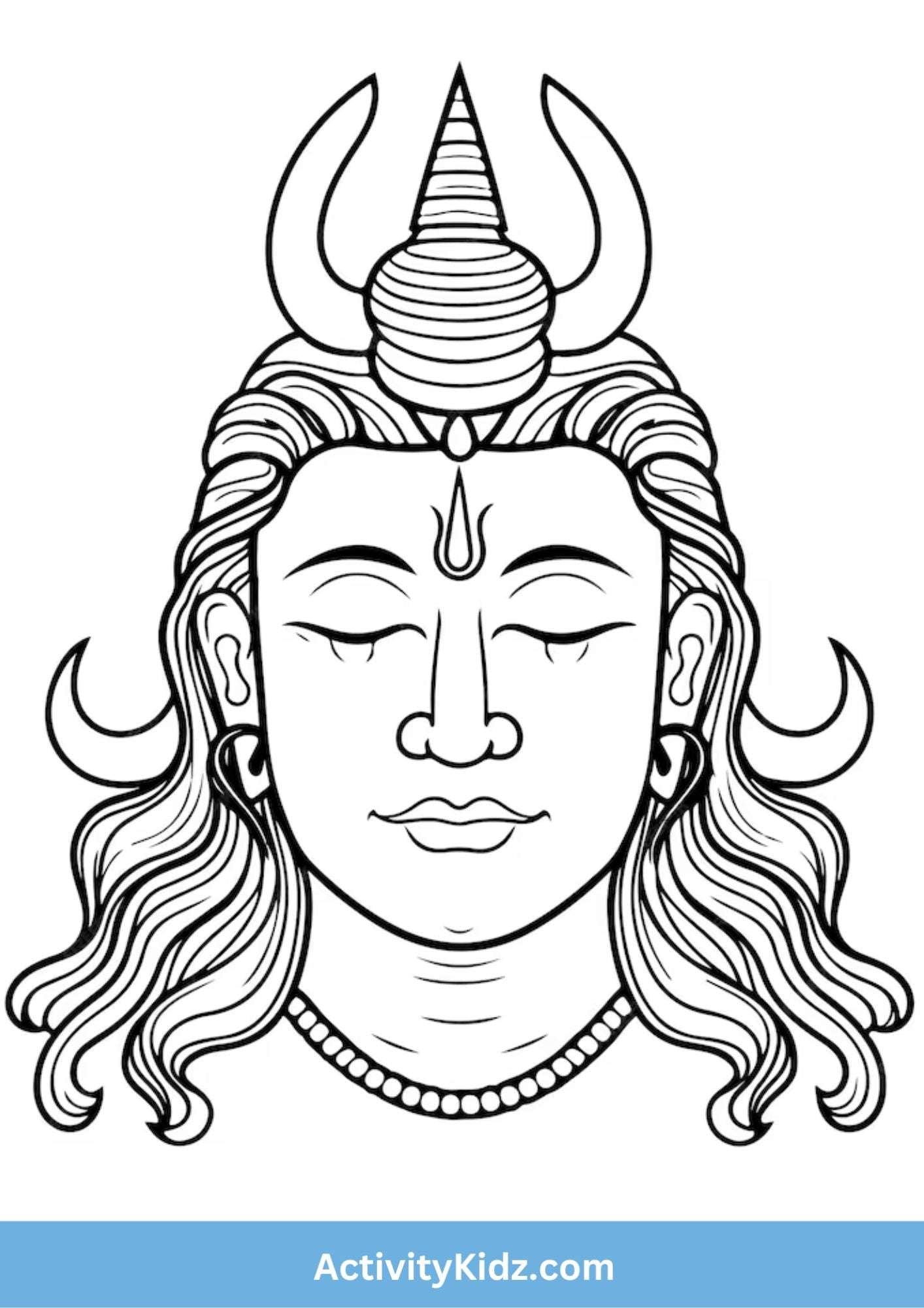 Meditative Lord Shiva Coloring Page