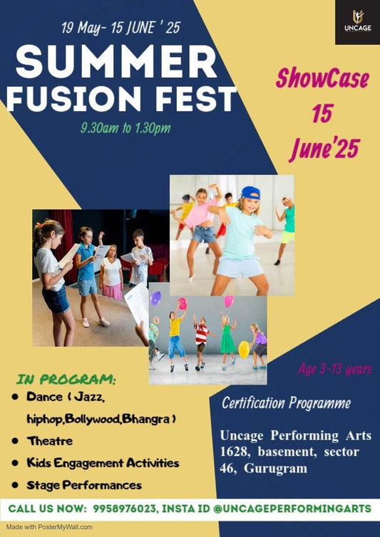 Summer Camp by Uncage Performing Arts Academy (19 May - 15 Jun) | Sector 46 Gurgaon