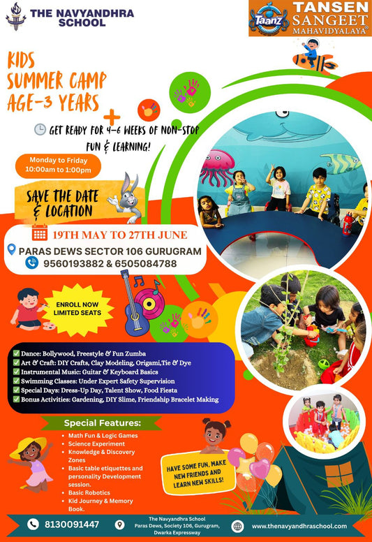 Summer Camp by Tansen Sangeet Mahavidyalaya (19 May - 27 Jun) | Sector 106 Gurgaon