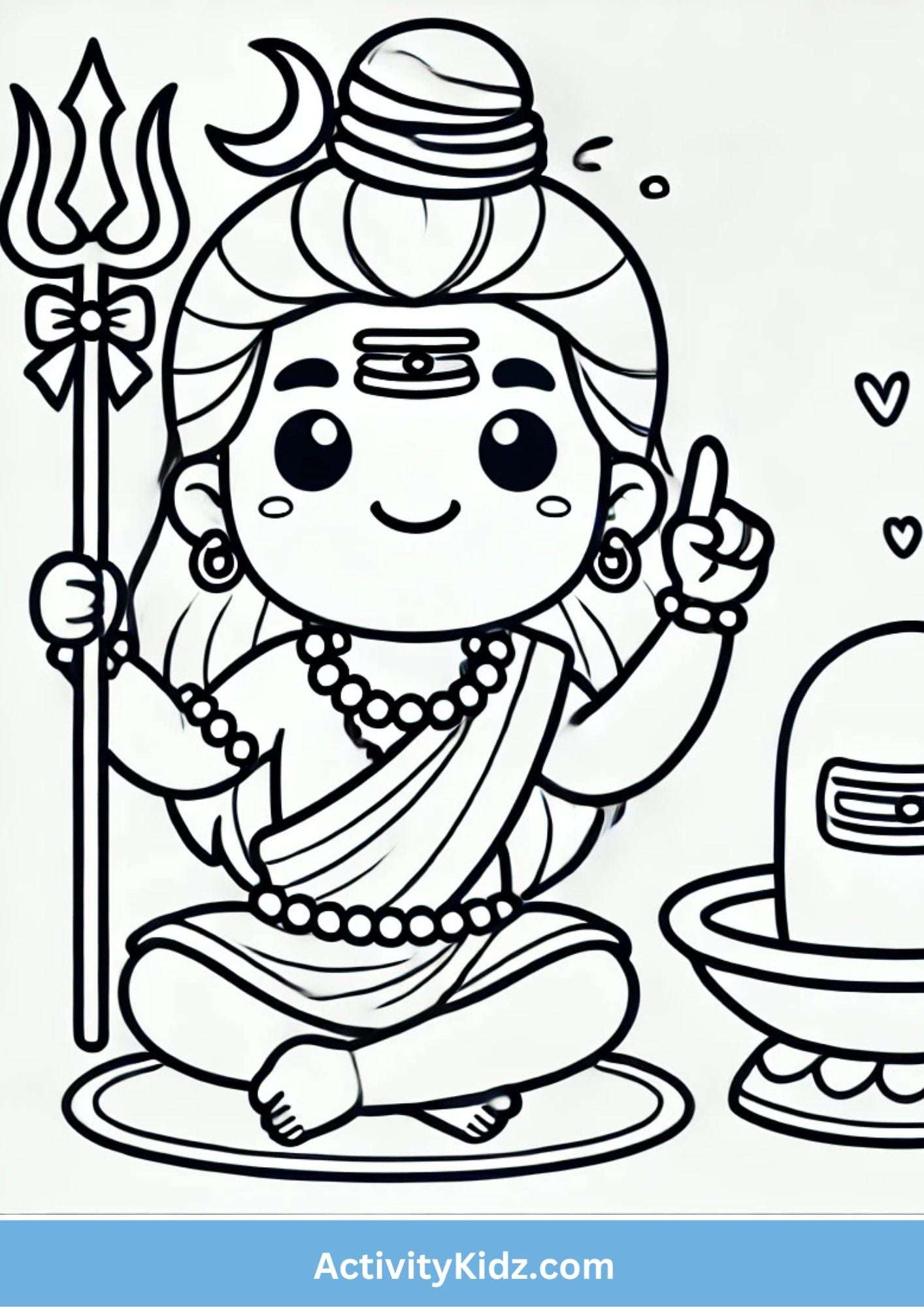 Lord Shiva Coloring Worksheet