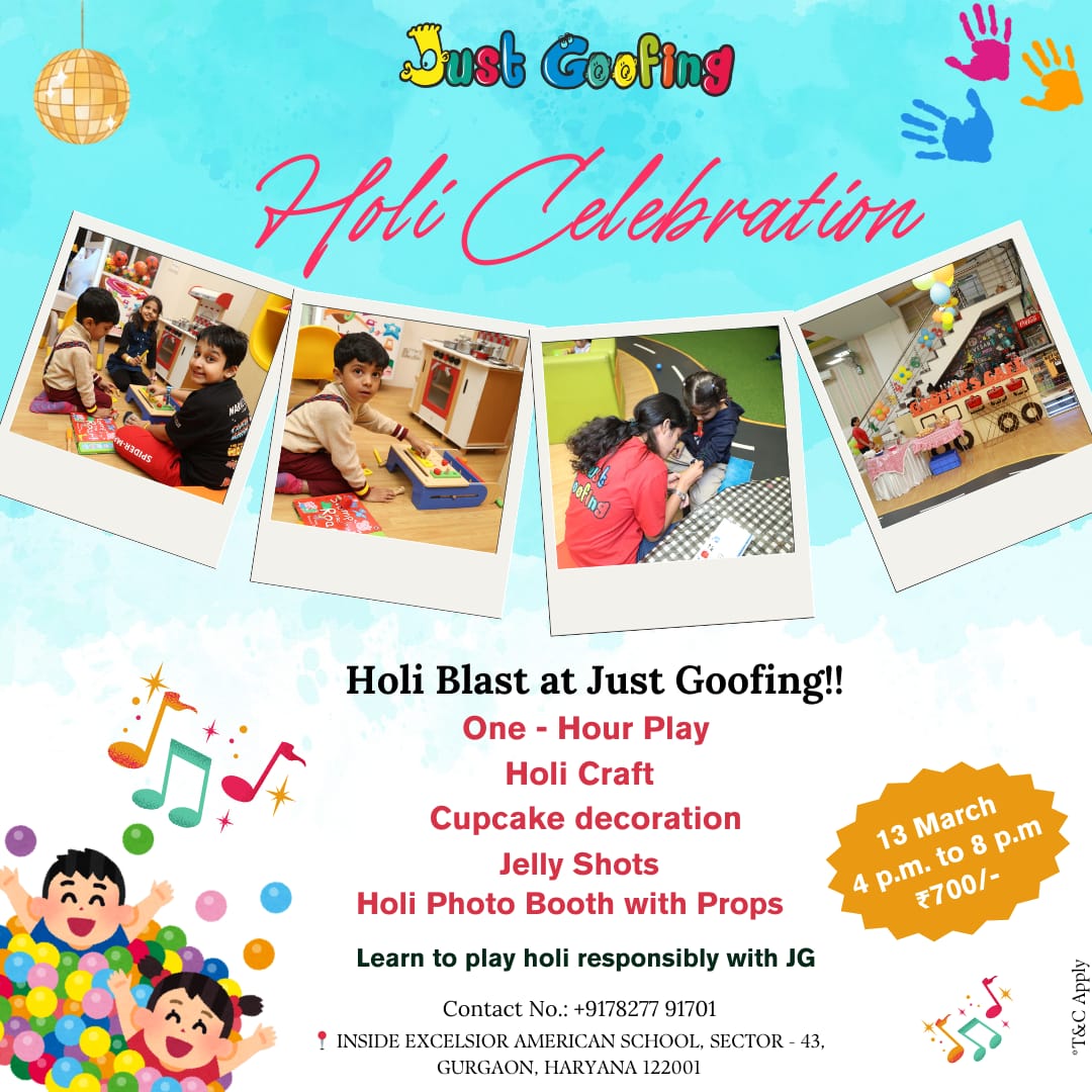Holi Blast at Just Goofing (13 March) | Sushant Lok phase 1 Gurgaon