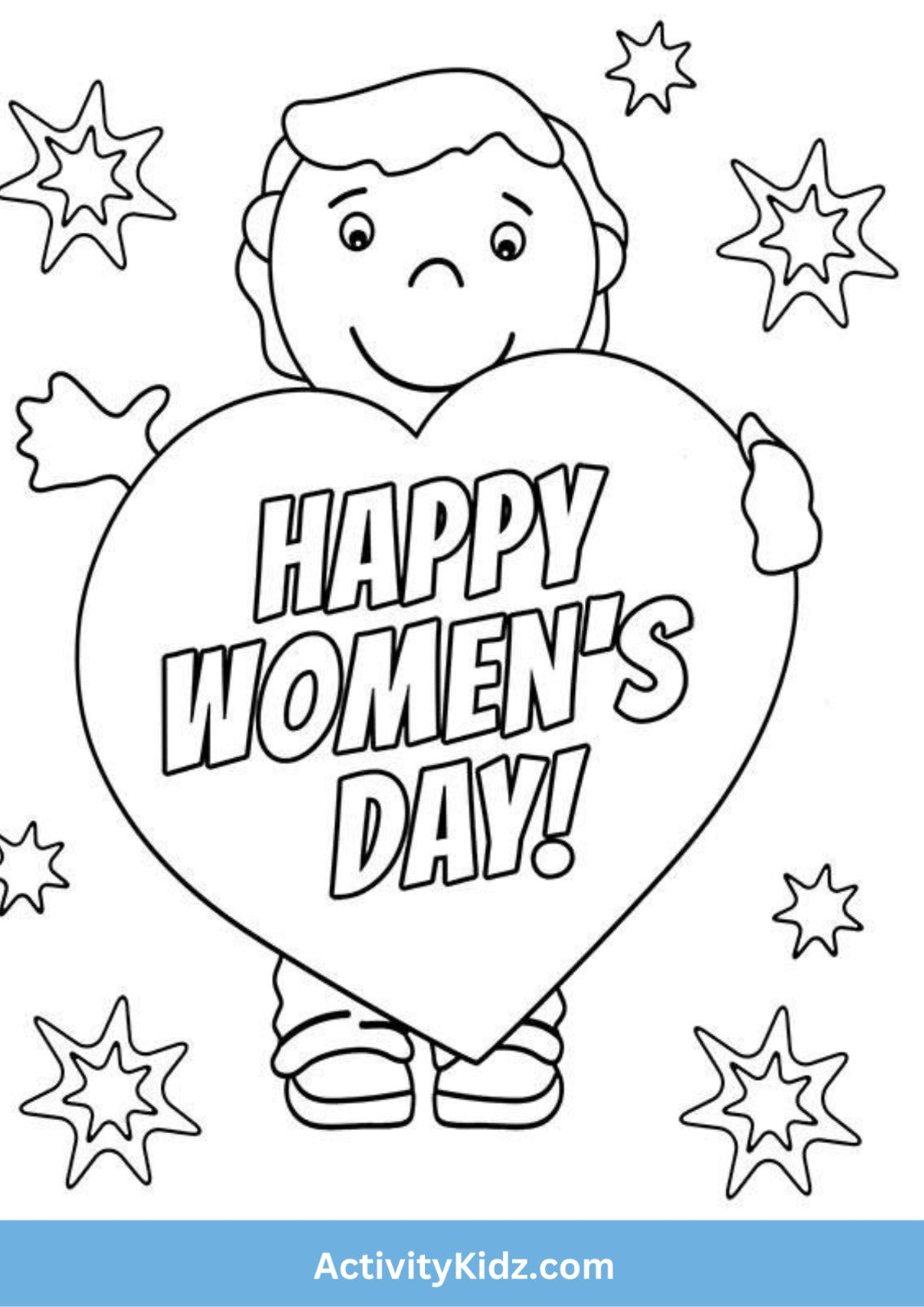 Women's Day Celebration Coloring Worksheet