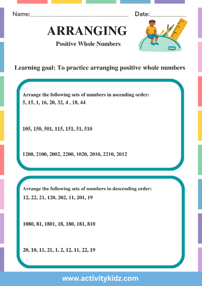 Math Sorting Numbers - ActivityKidz